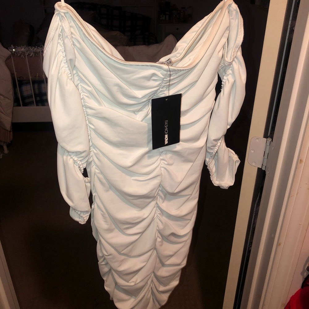 White off the shoulder dress